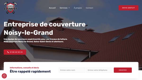 Réalisation site wordpress couvreur