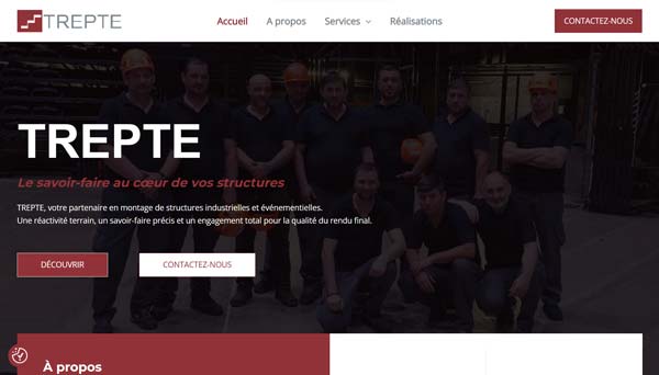Réalisation site wordpress industriel